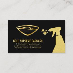 Car Wash Detailing   Auto Cleaners Business Card