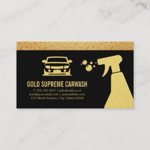 Car Wash Detailing   Auto Detailing   Gold Circles Business Card