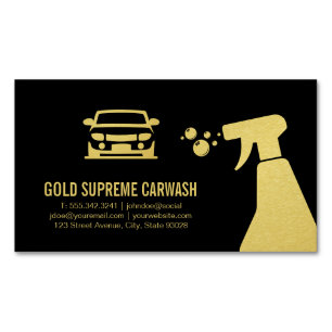 Car Wash Detailing   Auto Detailing Magnetic Business Card