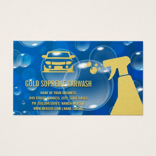 Car Wash Detailing | Auto Detailing | Soap Bubbles (Front)