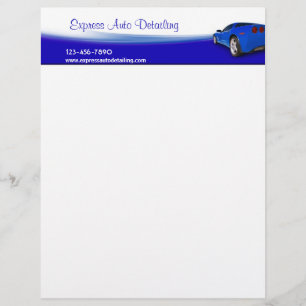 Car Wash Detailing Customized Letterhead