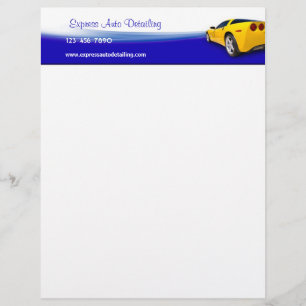 Car Wash Detailing Letterhead Design