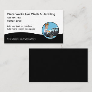 Car Wash Detailing Theme Business Cards