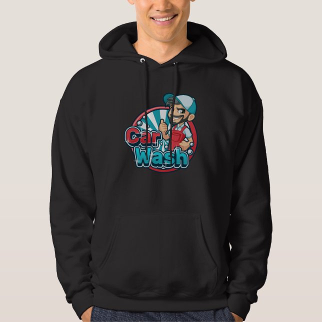 Car wash employee car wash worker designer car was hoodie (Front)