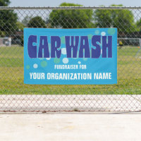 Car Wash Fundraiser Event Blue Bubbles