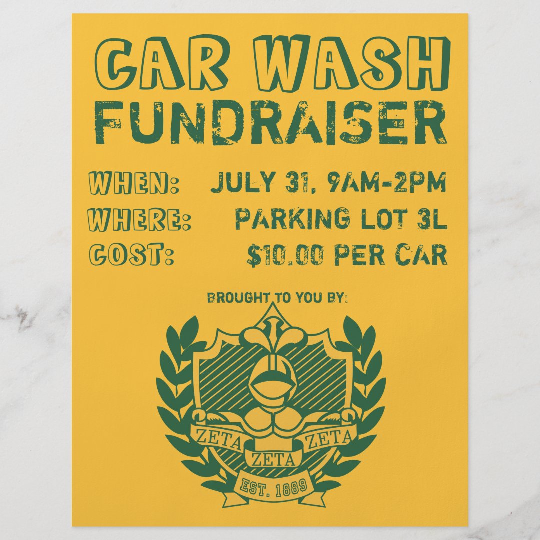 Car Wash Fundraiser Flyer Zazzle
