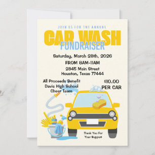 Car Wash Fundraiser Invitation