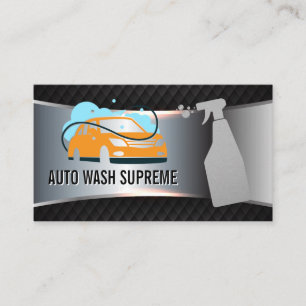 Car Wash Logo   Spray Bottle Business Card