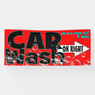 Car Wash Long w/arrow customisable advertising Banner