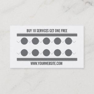 Car wash loyalty business card