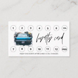 *~* Car Wash - Lube QR LOGO Rewards Thank you Loyalty Card