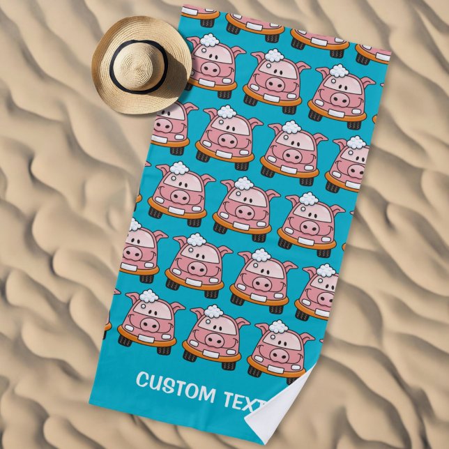 Car wash pig beach towel (Creator Uploaded)