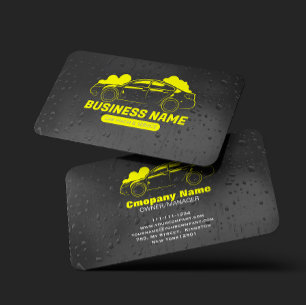 Car Wash & service Auto Detailing Water Drop Business Card