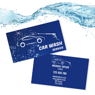 Car Wash Service Pressure Washing Auto Detailing Business Card