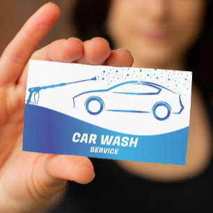 Car Wash Service Pressure Washing Auto Detailing Business Card