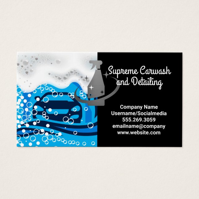 Car Wash Service | Soap Bubbles | Clean Spray (Front)