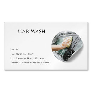car wash services editable   business card