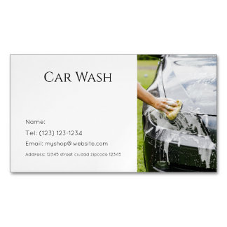 car wash services editable business card