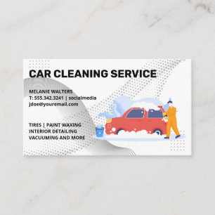 Car Washer Cleaning    Soap Bubbles Business Card