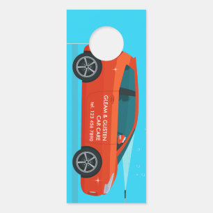 Car Washing Detailing Business Card Door Hanger
