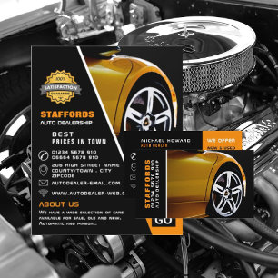 Car Wheel, Auto Dealership Advertising Flyer