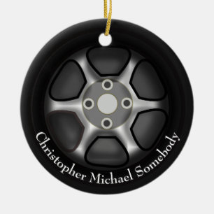 Car Wheel Ornament Add Name