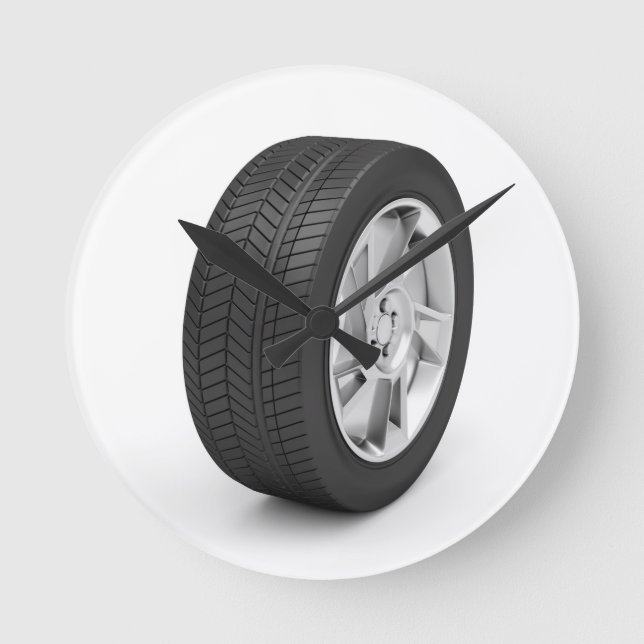 Car wheel round clock (Front)