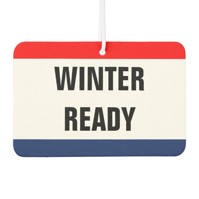 Car Winter Ready Promo Signage Customisable Air Freshener (Front)