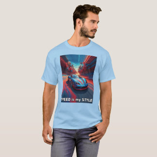 Car with red and blue effects T-Shirt