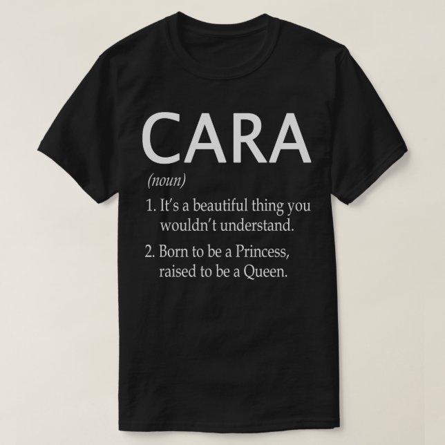 Cara Name Gift T-Shirt (Design Front)