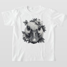 Cara the Goose with Flowers - Kids T-Shirt