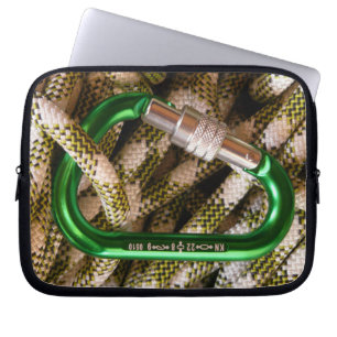 Carabiner and Climbing Rope Laptop Sleeve
