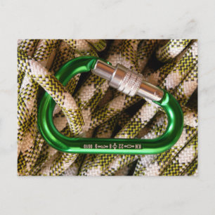 Carabiner and Climbing Rope Postcard
