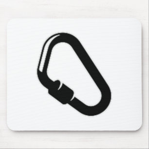Carabiner Camping Logo On A Pocket Funny Adventure Mouse Pad