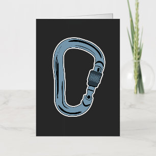 Carabiner Mountain Climbing Bouldering Outdoors Foil Greeting Card