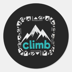 Carabiner Rock Climbing Gifts Climb Bouldering Classic Round Sticker