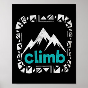 Carabiner Rock Climbing Gifts Climb Bouldering Poster