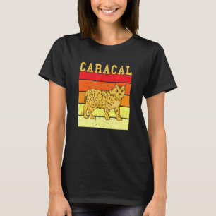 Caracal Cat Retro Vintage Animal Wild Cat Lynx Co T-Shirt