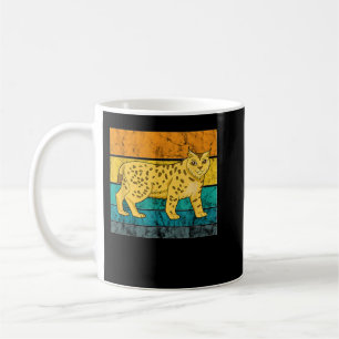 Caracal Cat Retro Vintage Wild Cat Lynx Strong Leg Coffee Mug