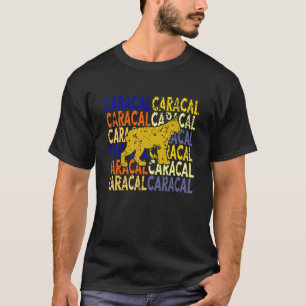 Caracal Cat Vintage Wild Cat Lynx Coated Animal T-Shirt