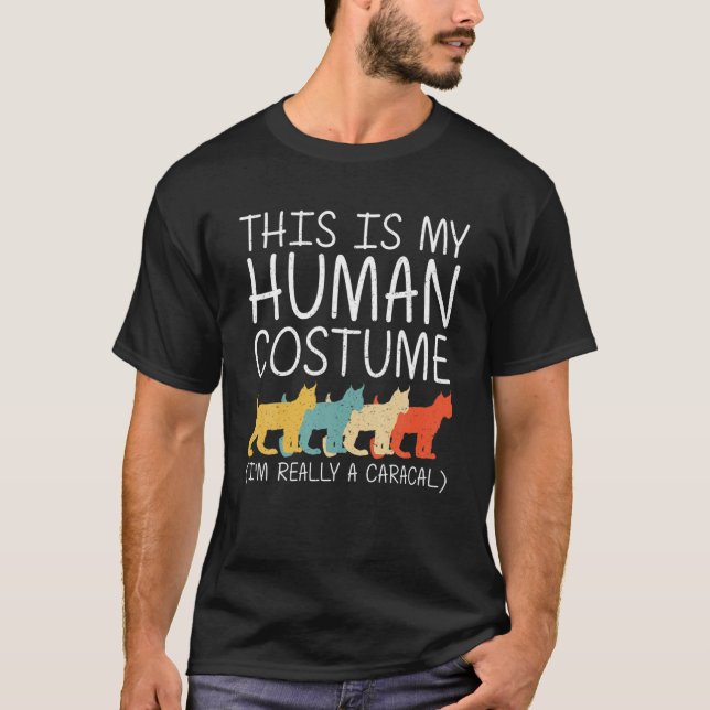 Caracal Halloween Human Costume Cat Kitty Easy DIY T-Shirt (Front)