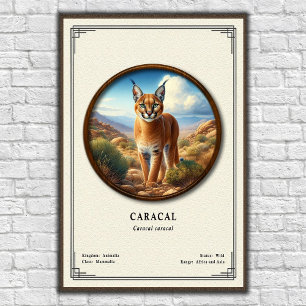 Caracal Zoology Series Poster