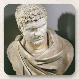 Caracalla, Roman marble cuirassed bust, 212-217 AD Coaster