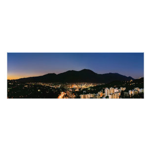 Caracas at night photo print