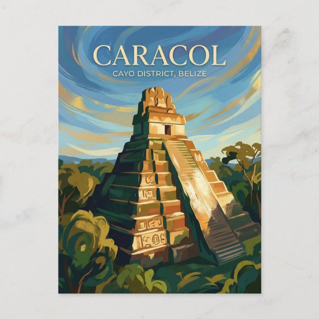 Caracol Maya Ruins Belise Postcard (Front)