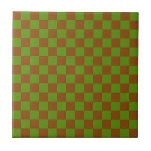Caramel apple checkered board pattern ceramic tile