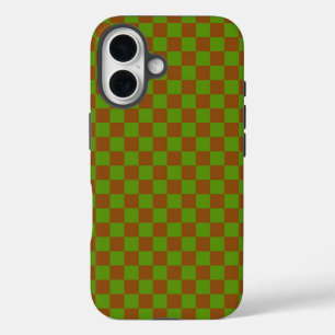 Caramel apple chequered board pattern iPhone 16 case