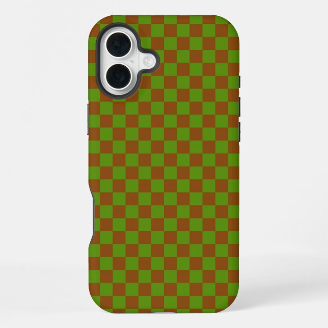 Caramel apple chequered board pattern iPhone case (Back)