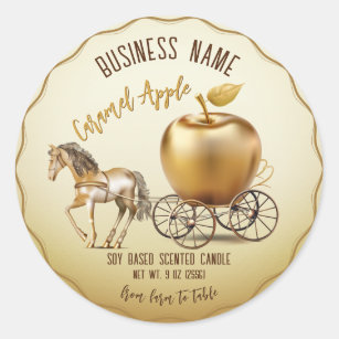 Caramel Apple Classic Round Sticker