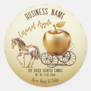 Caramel Apple Classic Round Sticker